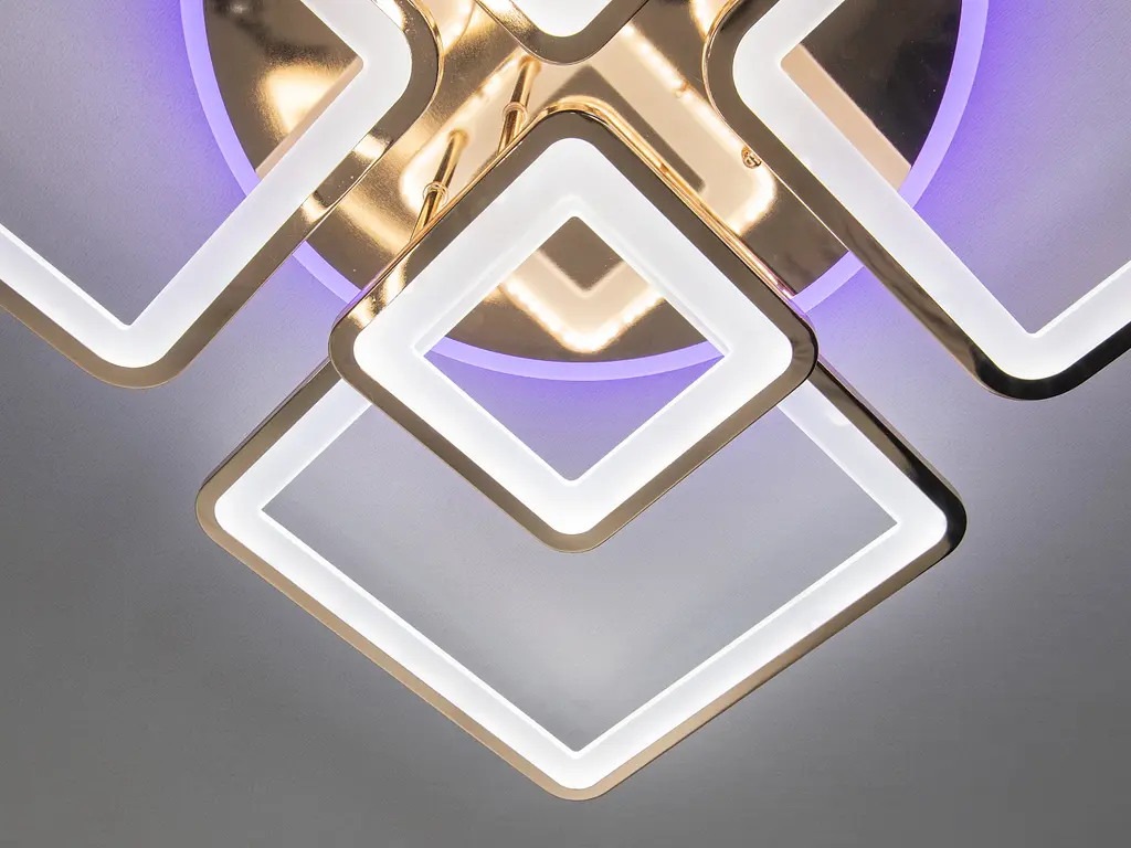 LED люстра на пульте с димером и разноцветной подсветкой, 150W - фото 4