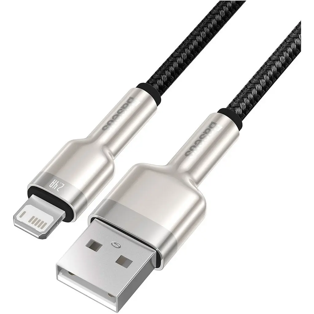 Кабель Baseus Cafule Metal USB to Lightning 1m Black (CALJK-A01) [82093] - фото 4