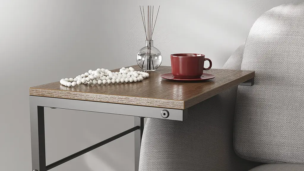 Столик Терри Ferrum-decor 650x440x330 Черный металл ДСП Дуб Сонома Трюфель 16 мм (FRD-104652) - фото 3