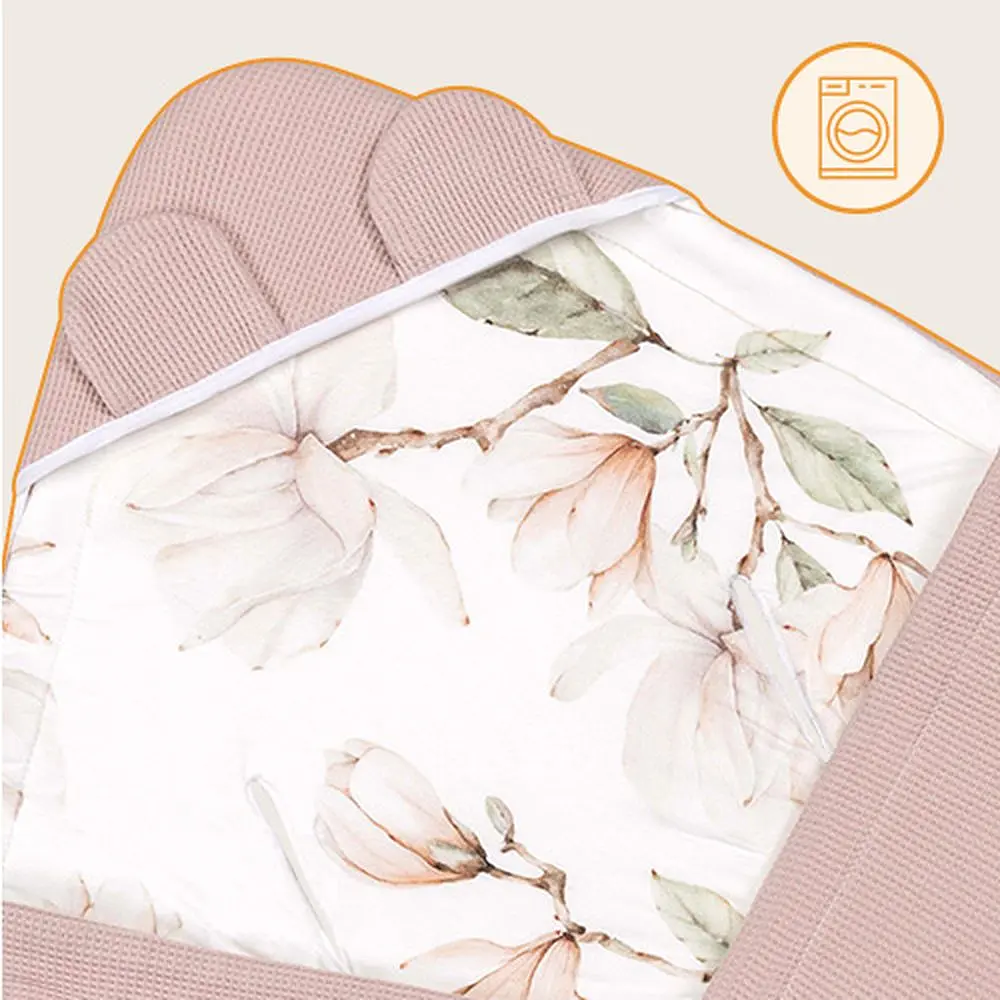 Ковдра для люльки Lionelo Travel Swaddle Blanket beige magnolia (LO-TRAVEL SWADDLE BLANKET BEIGE MAGNOLIA) - фото 7