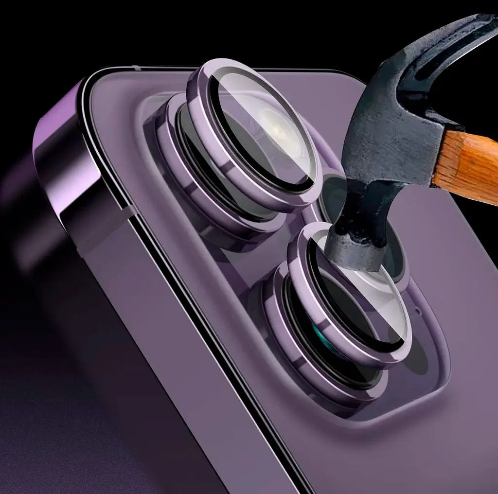 Защитное стекло на камеру iLera для Apple iPhone 14 Pro/14 Pro Max Purple (iLFPPR02) [78653] - фото 2