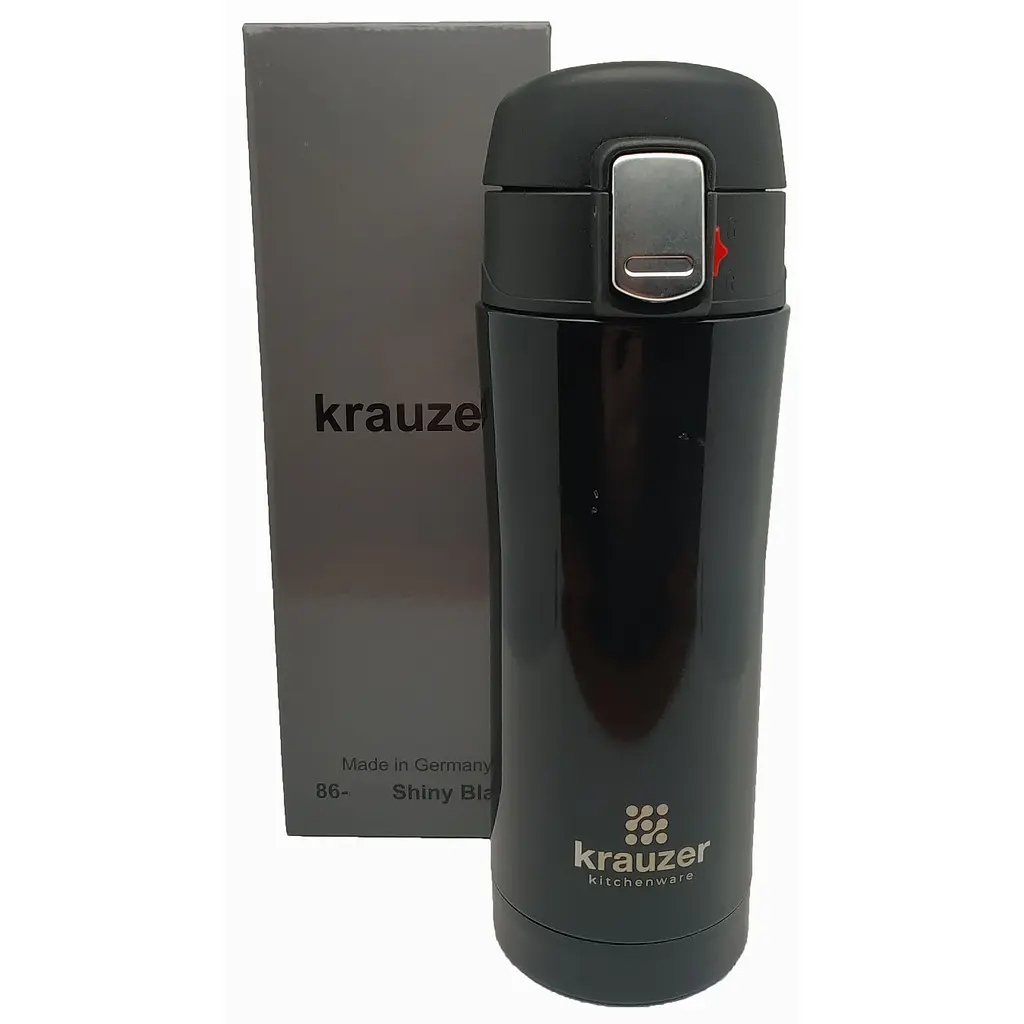 Термочашка Krauzer 350 мл чорна (86-350Shiny Black) - фото 4