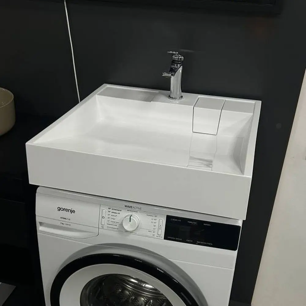 Умивальник накладний на пральну машину без переливу Adamant TIDE White 60 см - фото 2