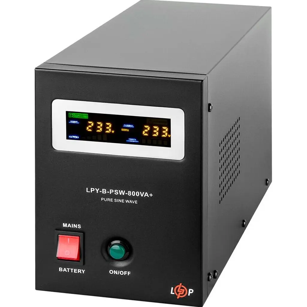 Джерело безперебійного живлення [ДБЖ] LogicPower LPY-B-PSW-800VA 12V + АКБ LPM-MG 12V - 100 Ah [20338] [110335] - фото 4