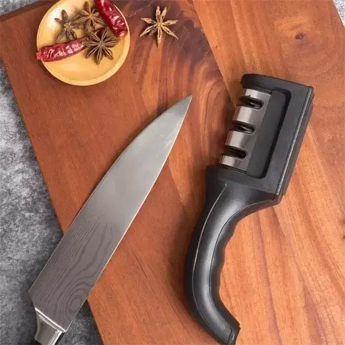 Механічна точилка для всіх видів ножів, Kitchen Master Чорний 84032 - фото 9
