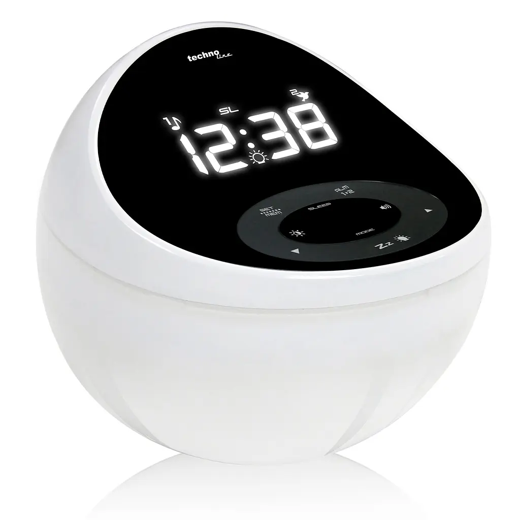 Годинник настільний з радіо Technoline WT500 Black/White (WT500), Білий - фото 3