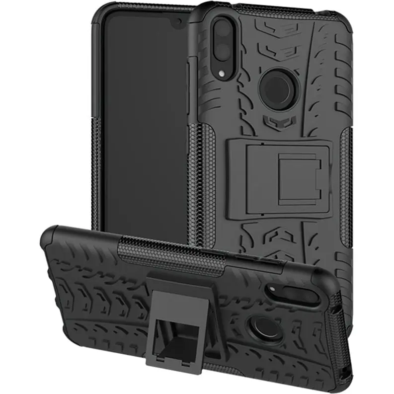 Чехол-накладка Toto Dazzle Kickstand 2 in 1 Case HuAwei Y7 Pro 2019/Enjoy 9 Black - фото 2