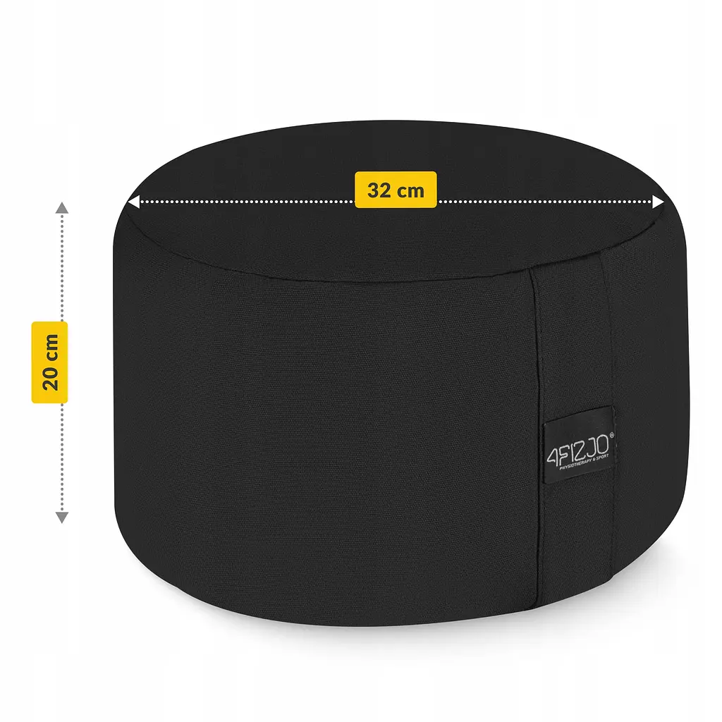 Подушка для йоги та медитації 4FIZJO Zafu кругла 32 x 20 см Black (P-5907739315540) - фото 3
