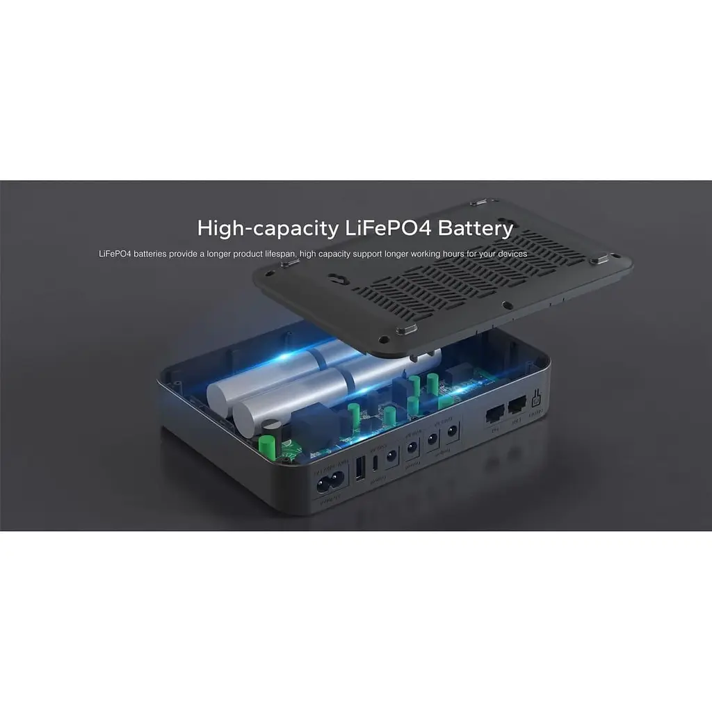 ДБЖ Marsriva DC UPS для роутерів KP5 Max 4xDC+USB+USB-C+PoE OUT, 5V/9V/12V/24V 18W 20000mAh LiFePO4 - фото 7