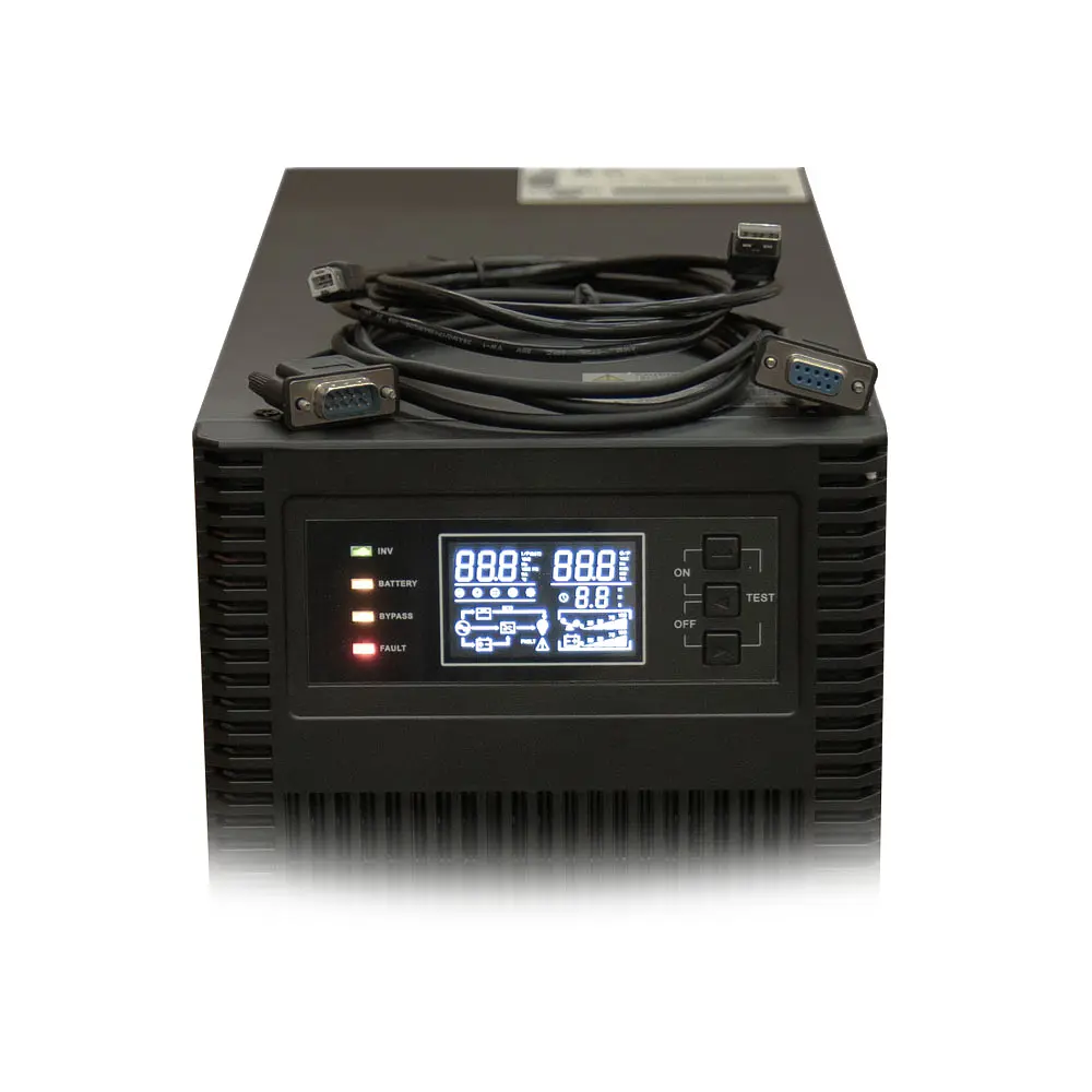 Джерело безперебійного живлення Kraft KRF-T6000VA/6000W(LCD) Pro Online UPS з вбудованими акумуляторними батареями (42-00108) - фото 6