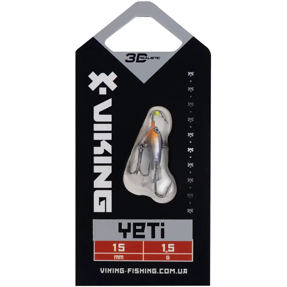 Балансир Viking Fishing Yeti Ice Jig 15mm 1.5g #20 Violet Anchovy - фото 2