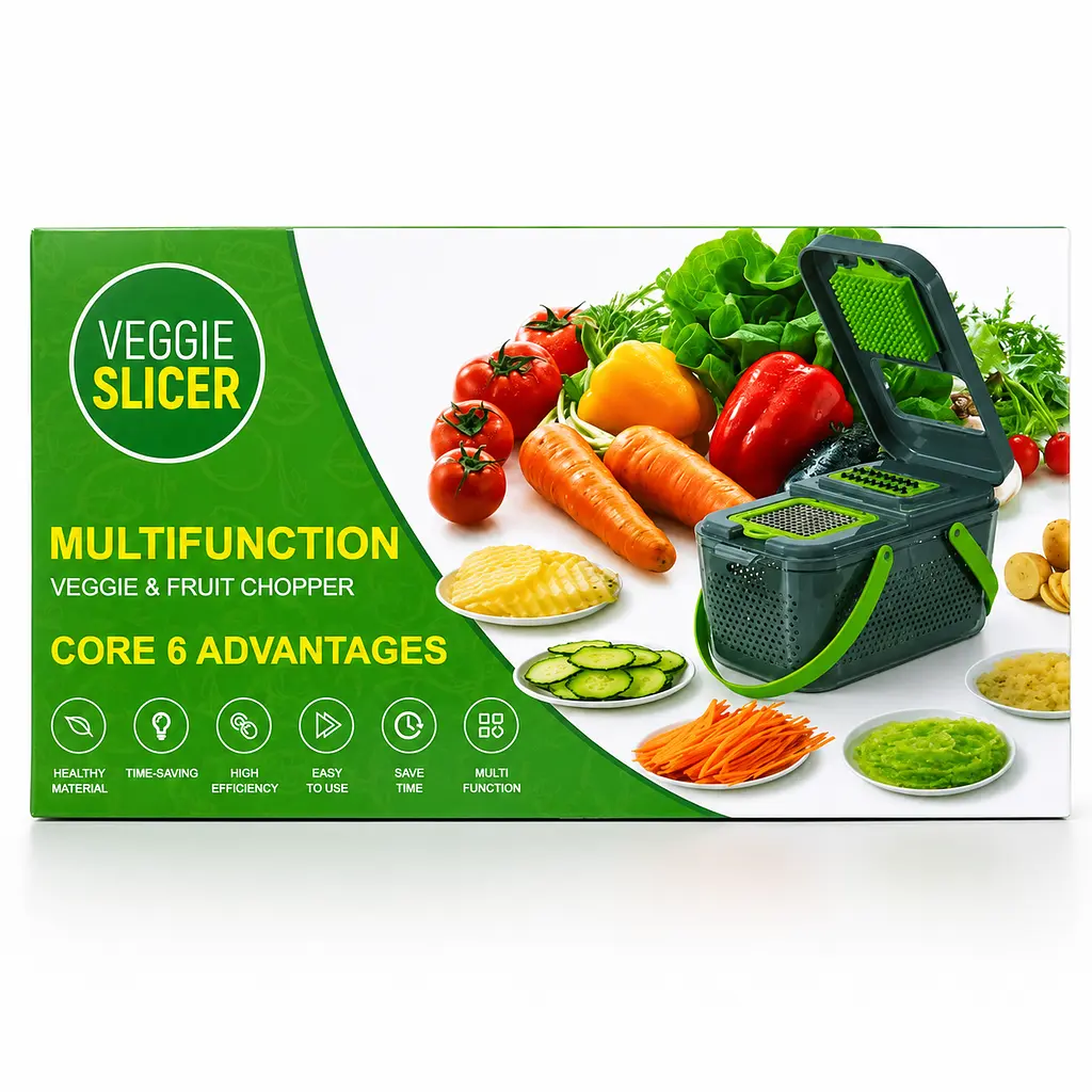 Овочерізка Мультислайсер vegetable cutter / Мультислайсер для овочів та фруктів / Механічний ручний подрібнювач - фото 3