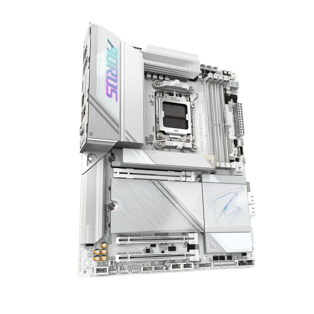 Материнська плата Gigabyte X870E Aorus Pro Ice Socket AM5 (X870E AORUS PRO ICE) - фото 2