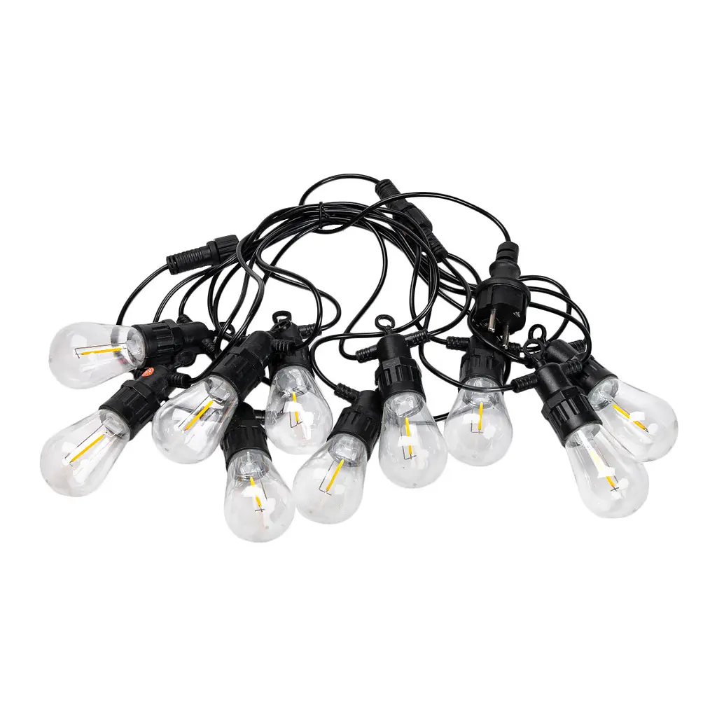 Ретро-гірлянда вулична 10 LED довжина 5 метрів, теплий білий GarlandoPro S14Y - фото 19