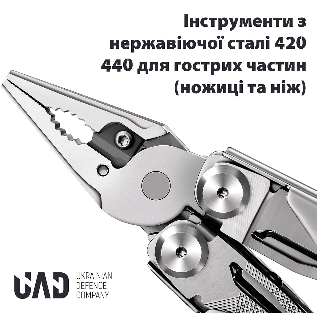 Мультитул UAD MasterGear 17 інструментів сталевих чорний Чорний - фото 2