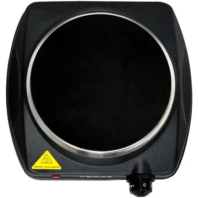 Электроплита керамическая одноконфорочная Vegas VEС-1300 черная - фото 2