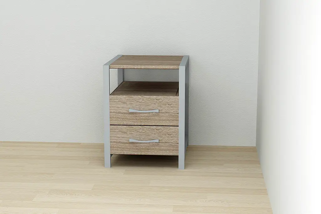Тумба універсальна Ferrum-decor Вів'єн 2/2 50x41x40 сірий ДСП Дуб Сонома Трюфель 16мм (FRD-104169) - фото 4