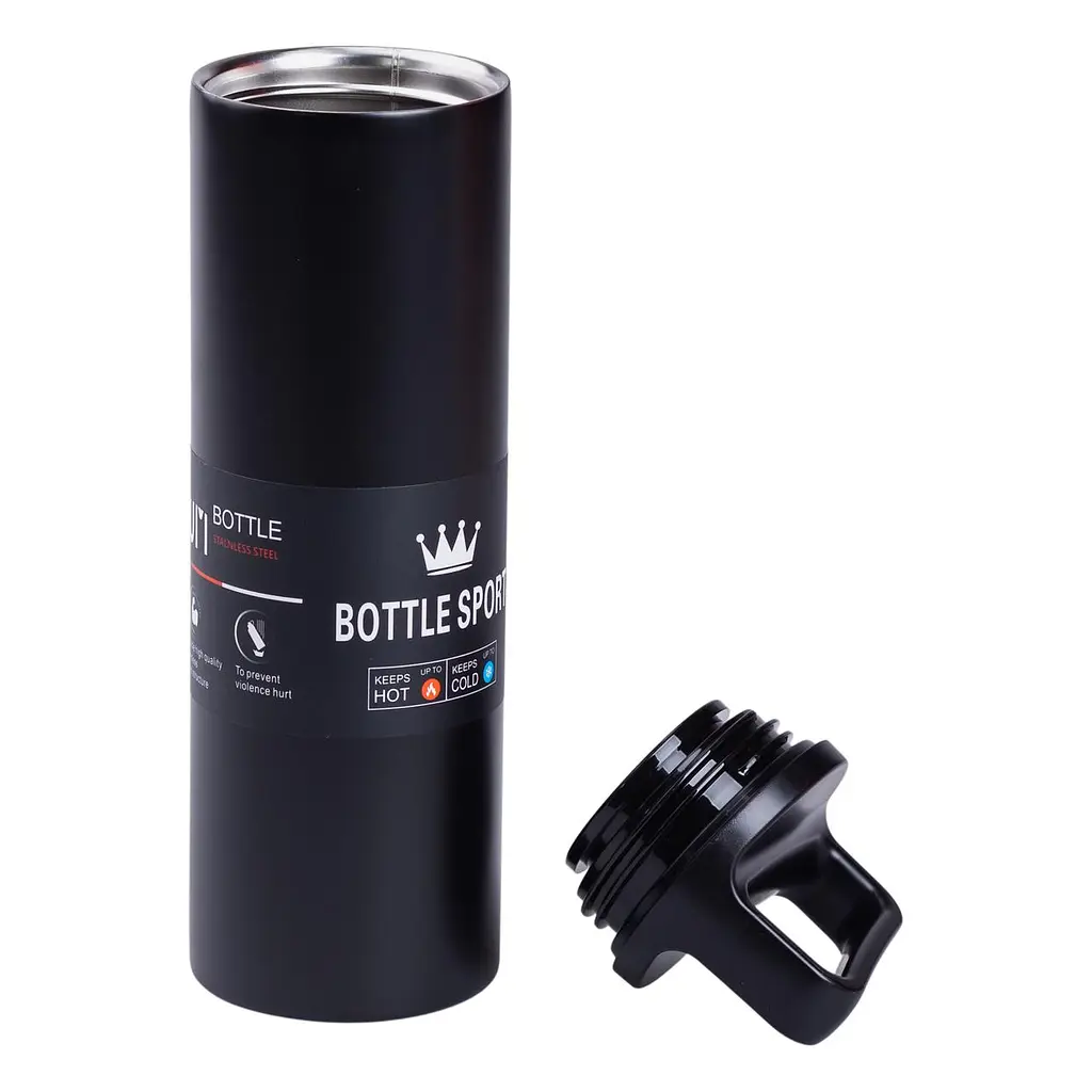 Термос Bottle Sport 500 мл з ручкою чорний Yiwu HPGM5009B - фото 5
