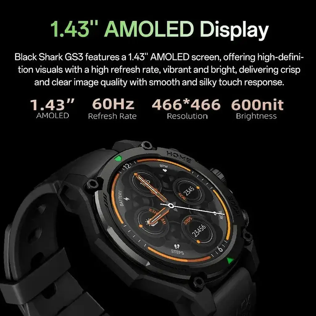 Часы умные Black Shark GS3-Black BS-GS3 черные - фото 8