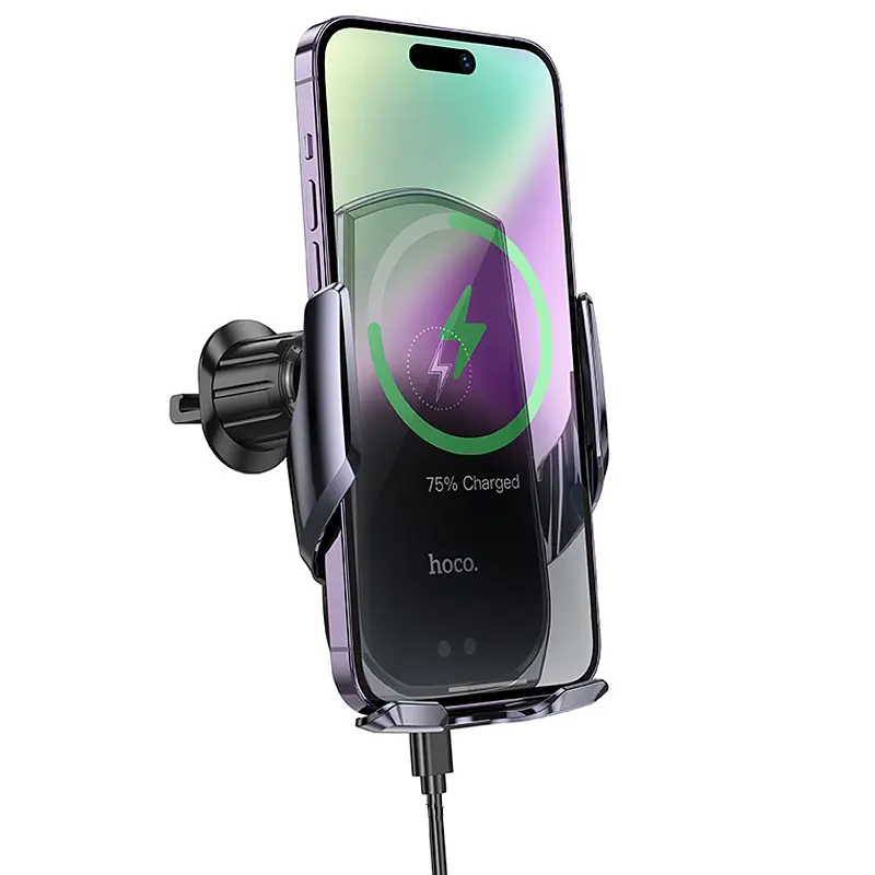 Автодержатель с БЗП Hoco CA202 Plus Black - фото 7