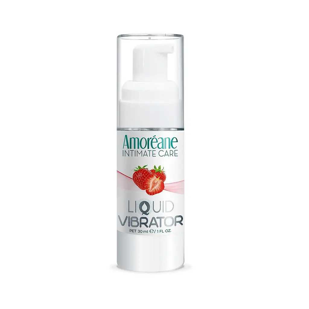 Лубрикант з ефектом вібрації Amoreane Med Liquid Vibrator Strawberry (30 мл) — збуджуючий гель для інтимних ігор, аромат полуниці - фото 2