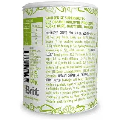 Ласощі для котів Brit Care Cat Snack Superfruits Chicken Курка 100 г - фото 3