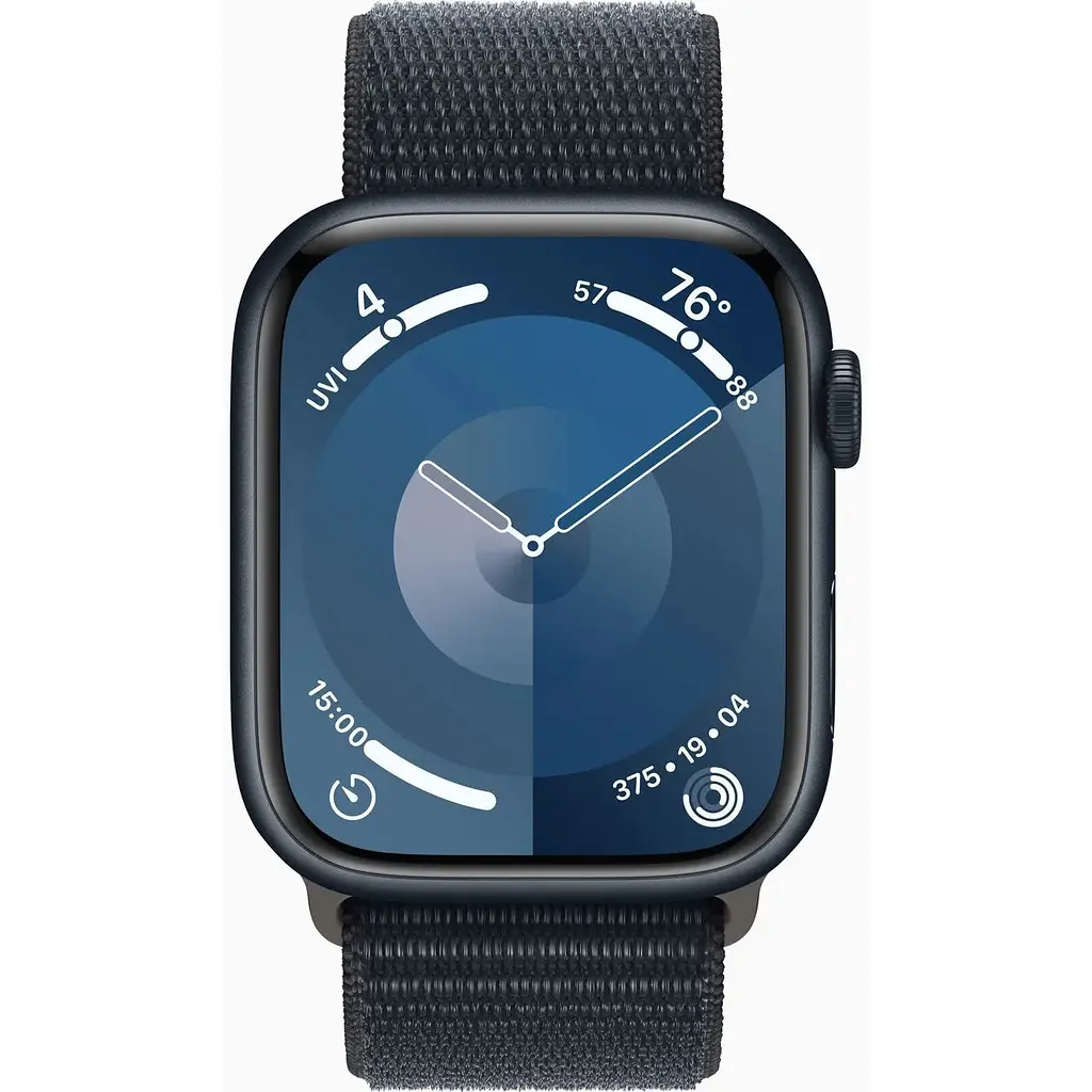 Apple Watch Series 9 GPS 45mm Midnight Aluminium with Midnight Sport Loop MR9C3 - фото 2