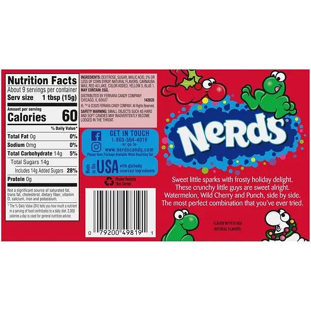 Драже Nerds Holiday Frosty Theatre Boxg 141g - фото 2