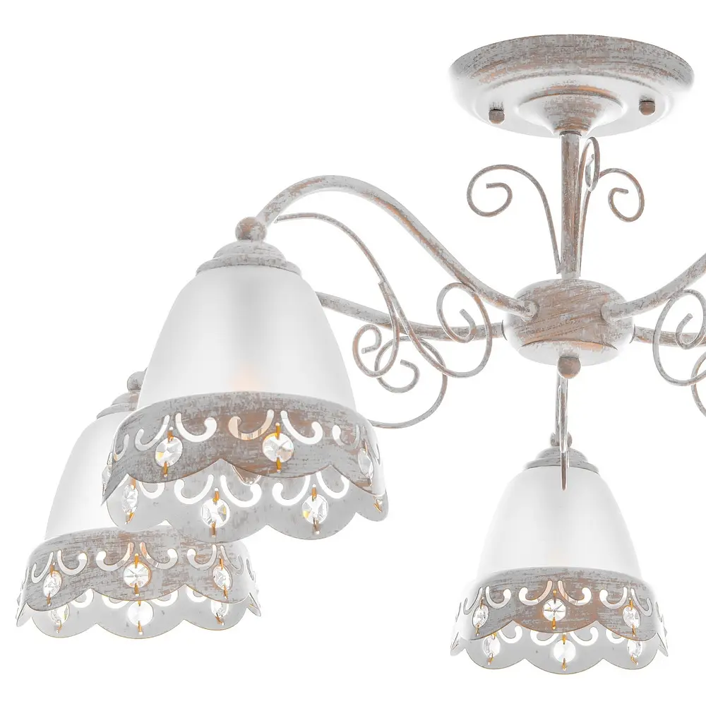 Люстра потолочная Brille в спальню E14 40W WH (BKL-594C/5) - фото 2