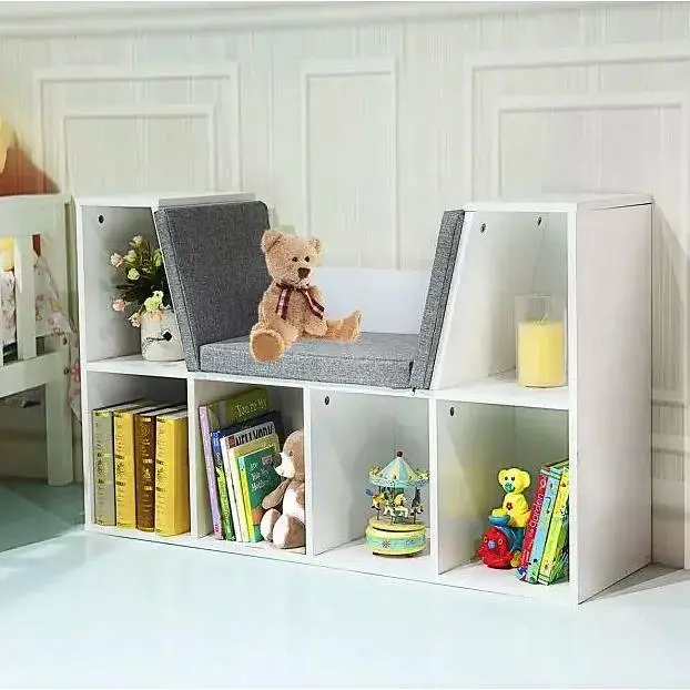 Шкаф-органайзер Costway Kinder с подушкой для сидения - фото 5