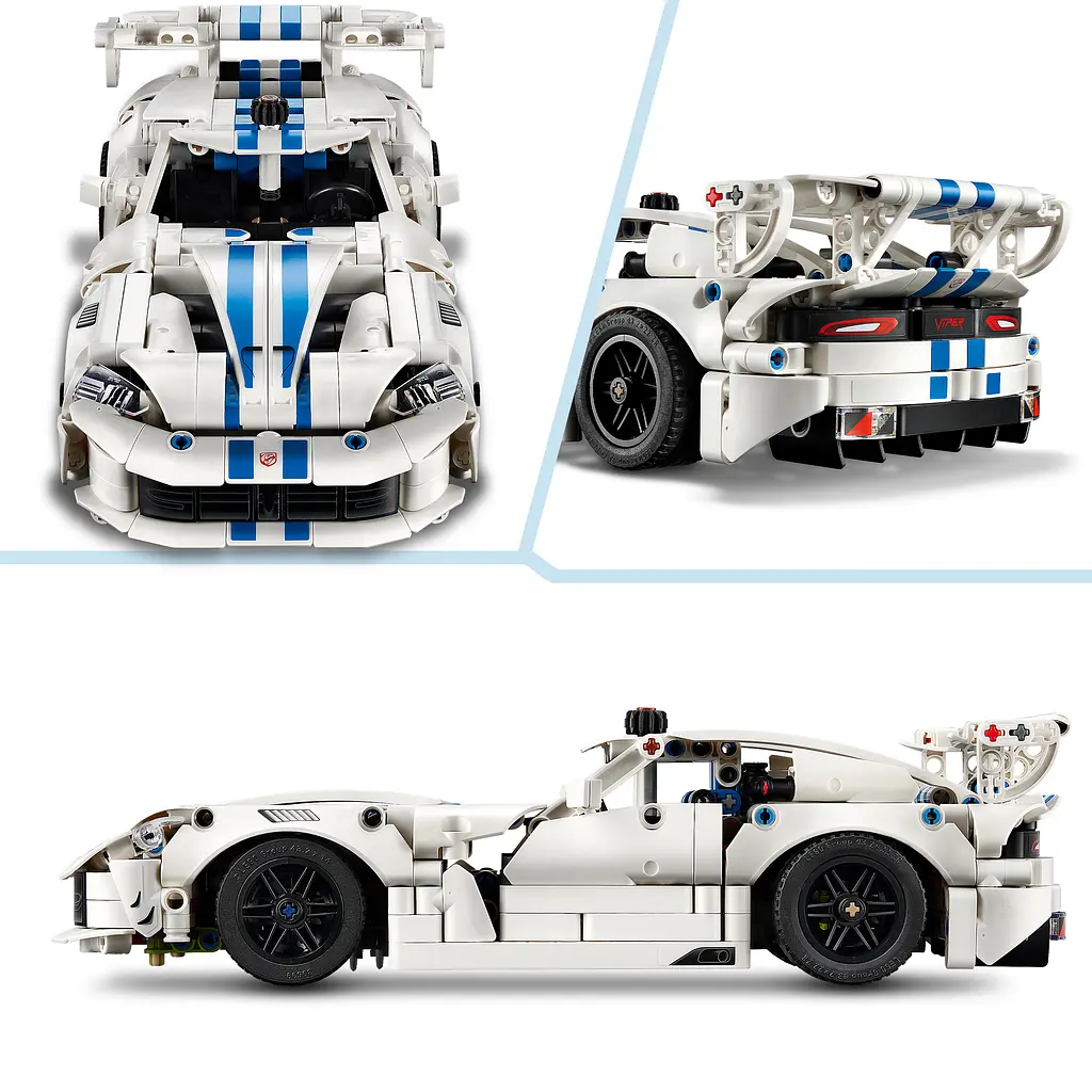 Конструктор LEGO Technic Спортивний автомобіль Dodge Viper GTS-R 805 ел. (42234) - фото 9