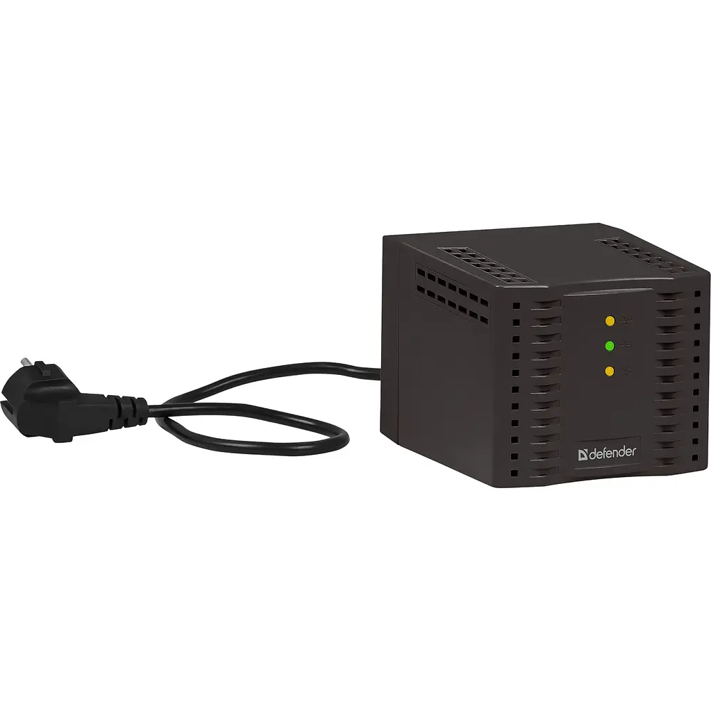 Стабілізатор напруги Defender AVR Premium 1500 600 Вт, 4 розетки, чорний - фото 5