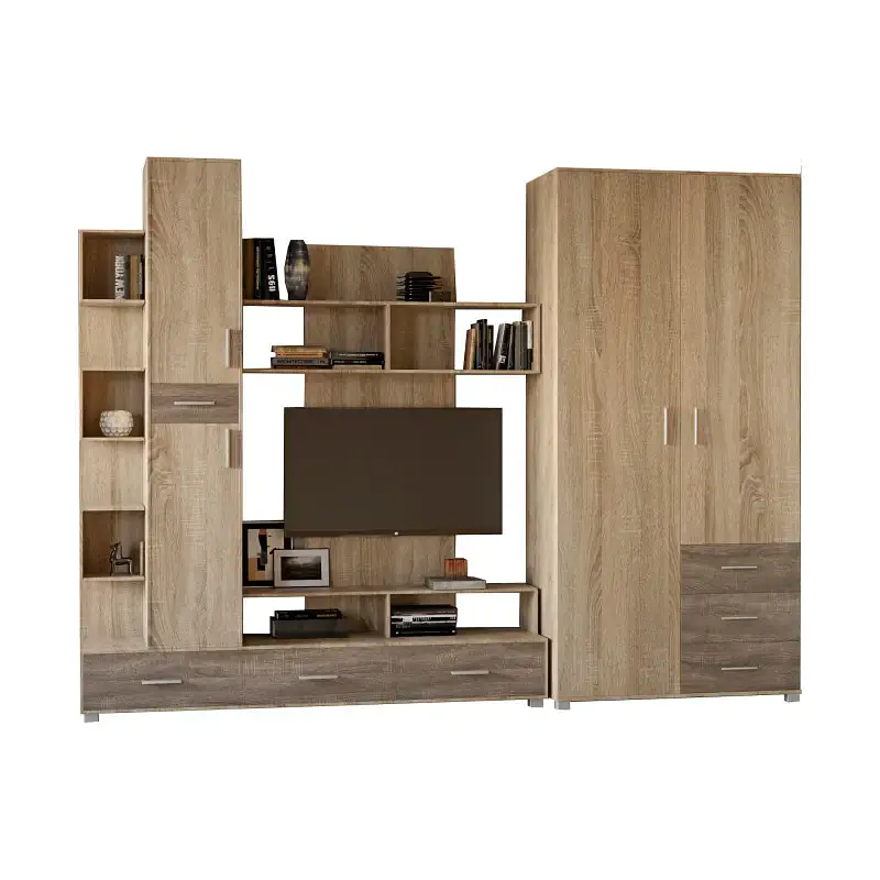 Стінка Еверест Бриз/Шафа ШП-4 сонома/трюфель (EVR-2245) - фото 2