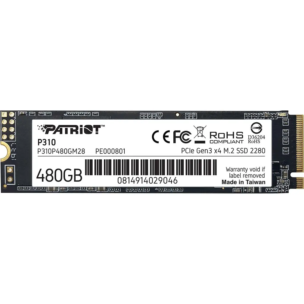 Накопичувач SSD Patriot m.2 NVMe 480GB P310 500 512 (P310P480GM28) Б/в