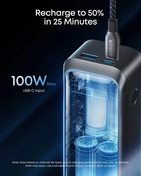Зовнішній акумулятор Anker Prime 20000mAh 220W (A110BH11) чорний - фото 7