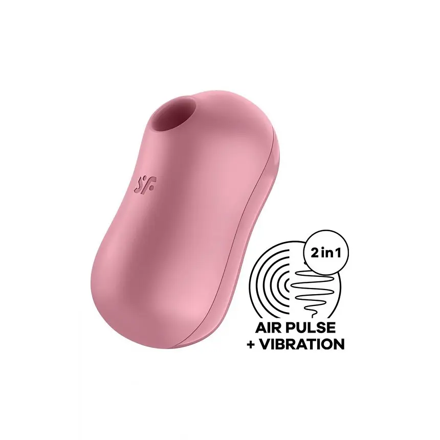 Стимулятор Satisfyer Cotton Candy Light Red Милий вакуумний, 8.6х4.2 см рожевий - фото 6