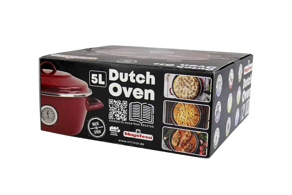 Каструля-жаровня Dutch Oven 26 см 5 л червона VITRINOR - фото 5