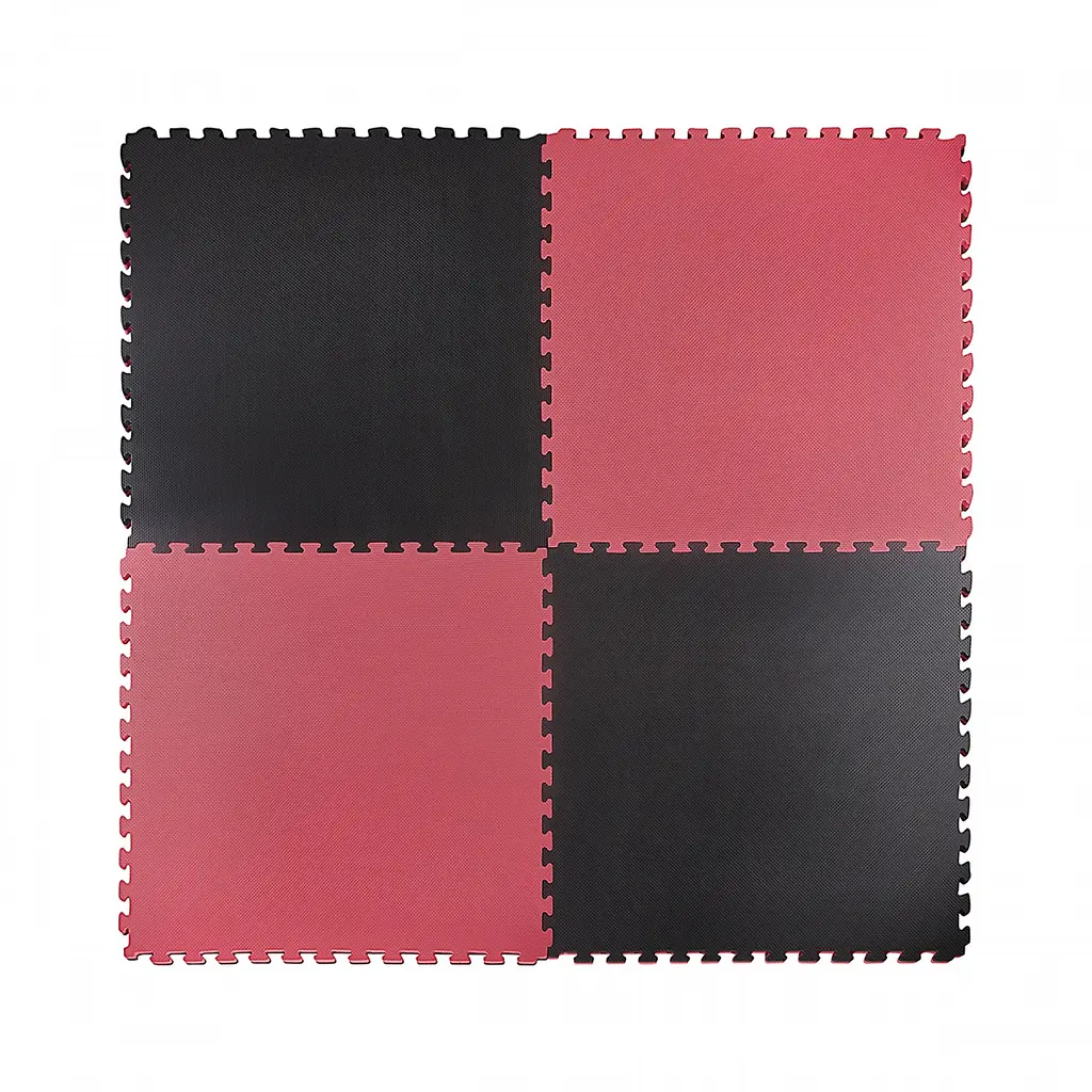 Мат-пазл (ласточкин хвіст) 4FIZJO Mat Puzzle EVA 100 x 100 x 2 cм Black/Red 4FJ0168 (P-5907739310637)