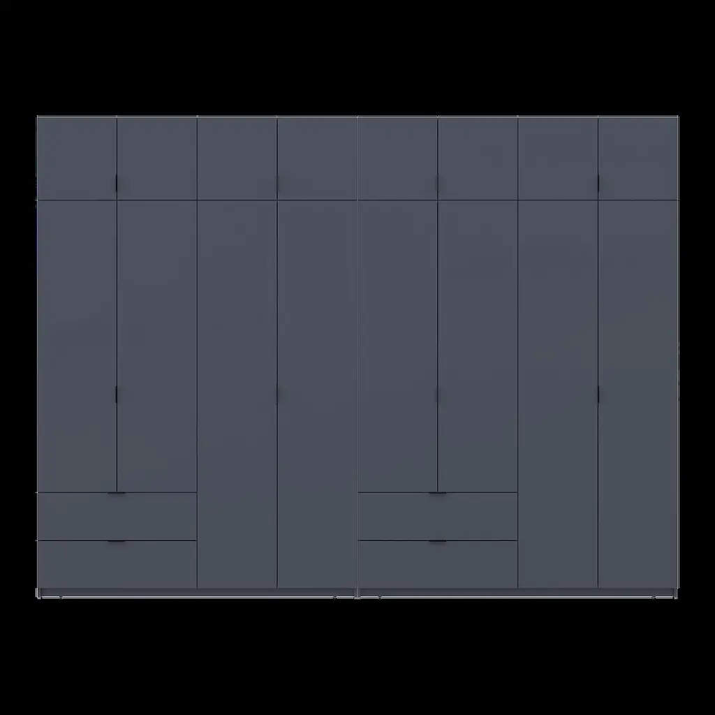 Розпашна Шафа для одягу Doros Лукас Графіт 4+4 ДСП 320х50х240 (42005129) - фото 4
