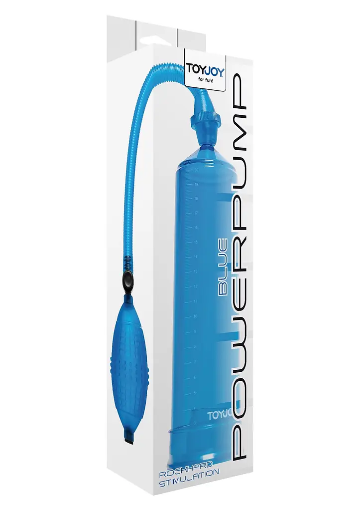 Помпа для пеніса ToyJoy Power Pump, 23 см (блакитний) - фото 4