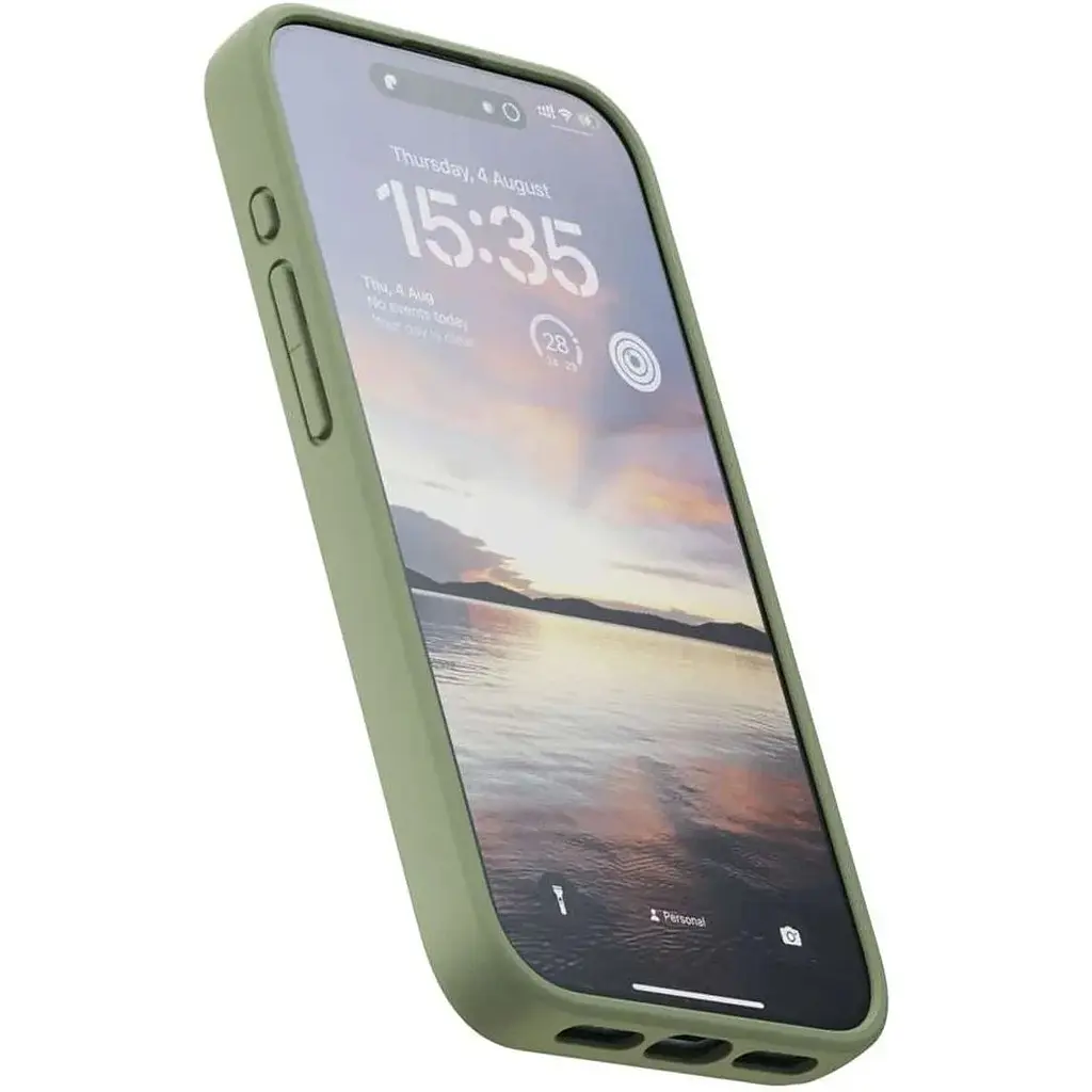 Чохол-накладка Njord Suede MagSafe Case Olive для iPhone 15 Pro (NA53SU06) - фото 4