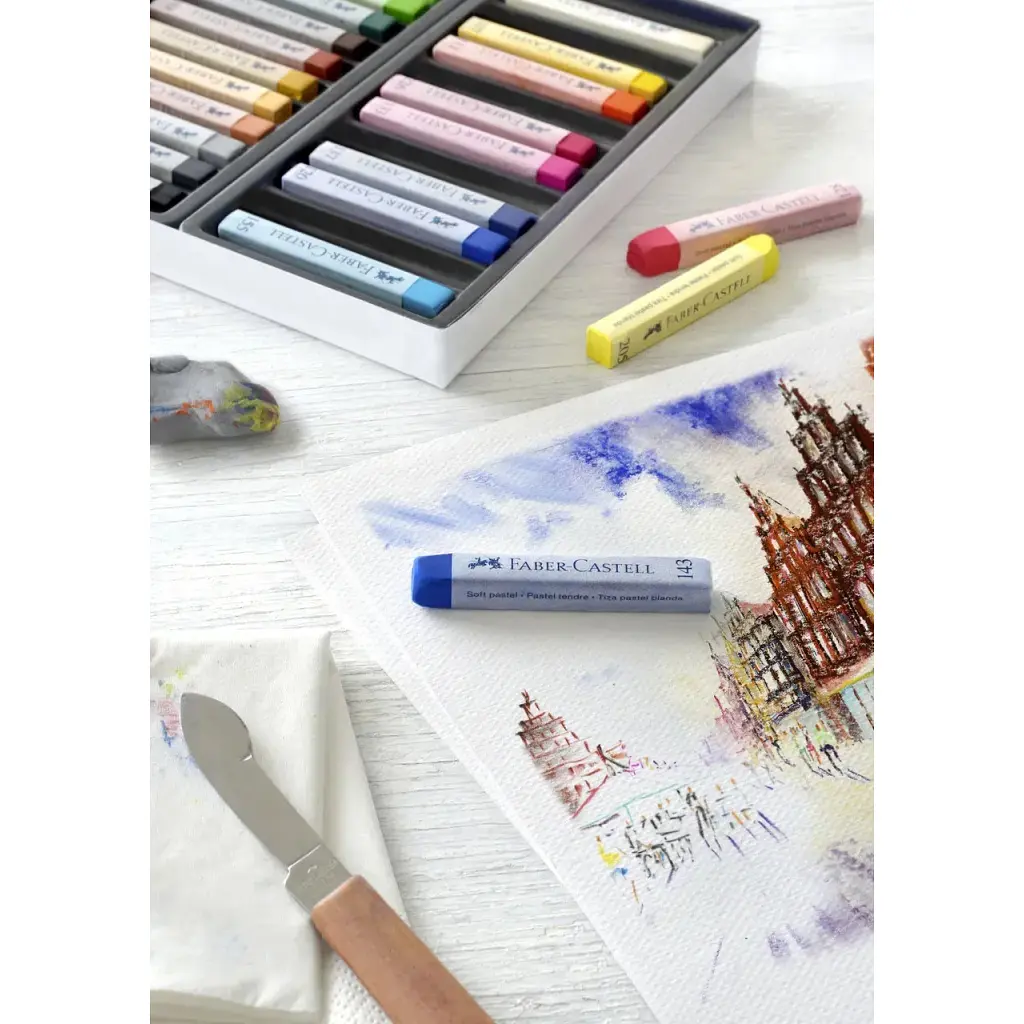Пастель Faber-Castell Soft Pastels, м'яких, довжина крейди 70 мм, 24 кольори, 128324 (16794) - фото 5