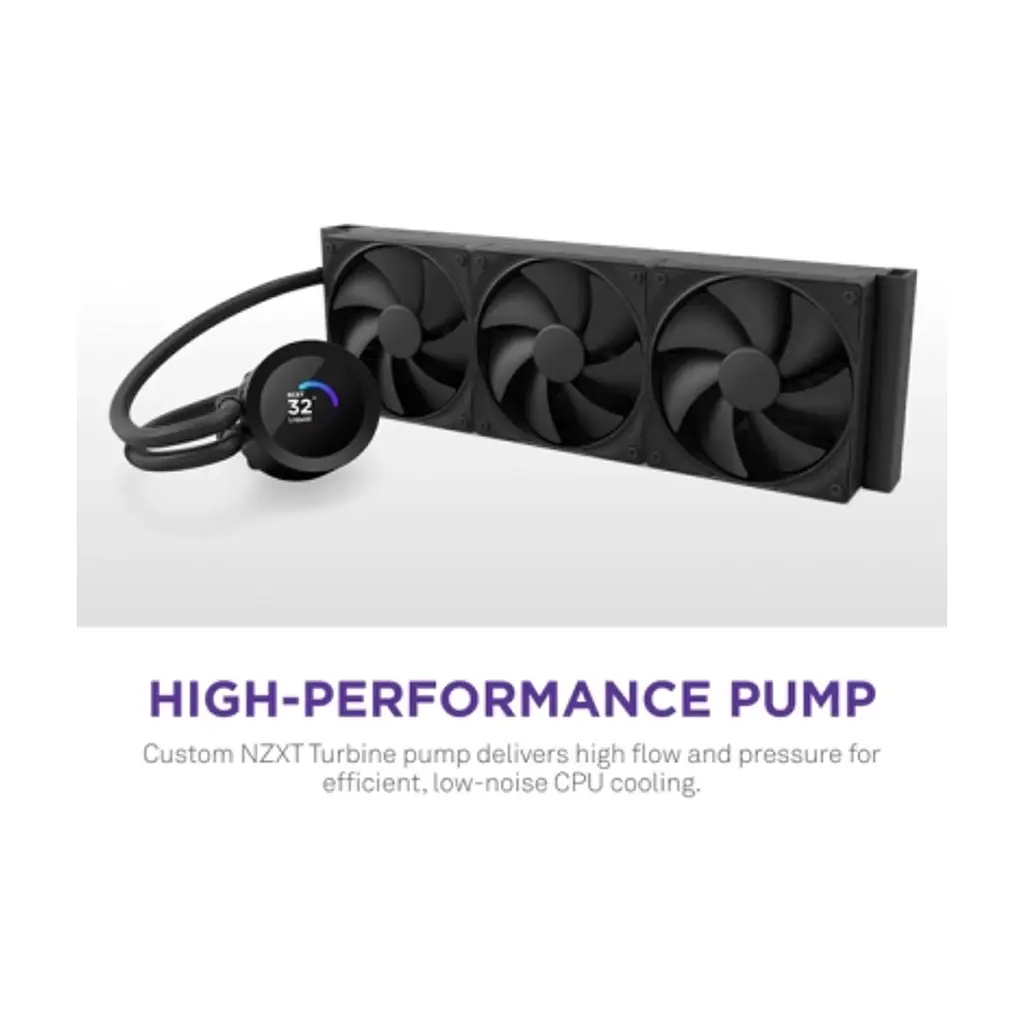 Система рідинного охолодження NZXT Kraken Plus V2 360mm AIO liquid cooler w/Displ (RL-KN360-B2) - фото 2