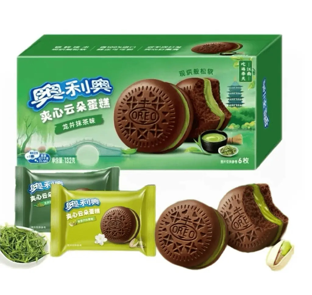 Тістечка Oreo Cloud Cake Longjing Matcha Flavor 132г - фото 3
