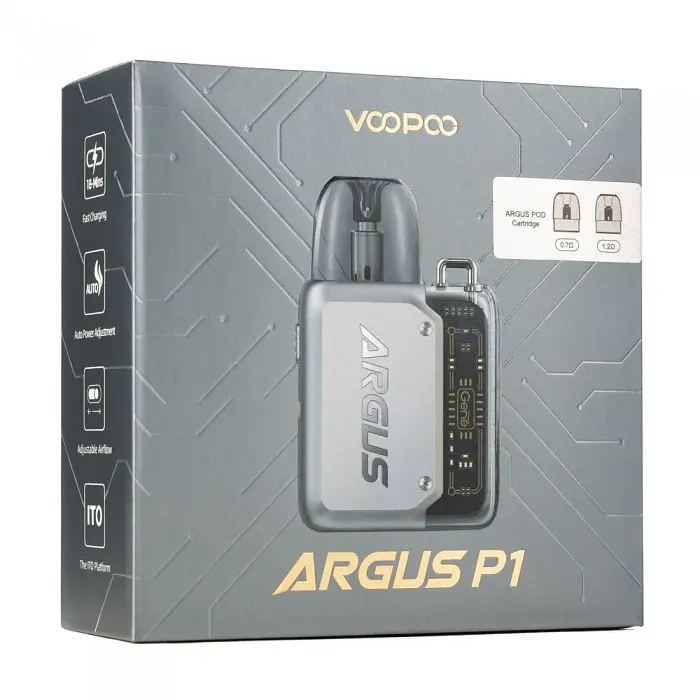 Электронная сигарета под-система VooPoo Argus P1 Pod 800 mAh 2 ml Kit Silver (15148) - фото 5