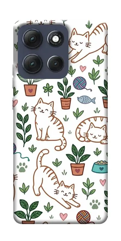 TPU чохол Demsky Cats pattern для Motorola Moto G86 Power