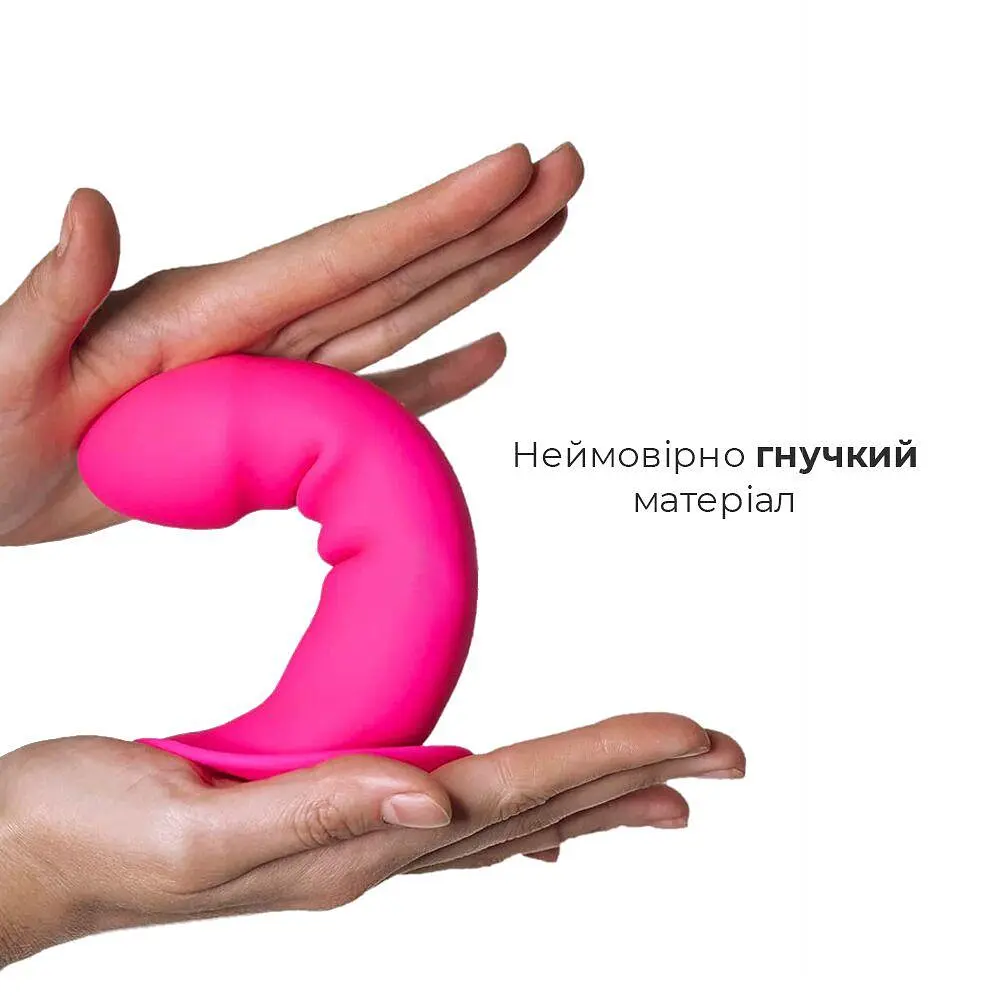 Дилдо с присоской Adrien Lastic Hitsens 2 Pink, отлично для страпона, макс диаметр 4 см, длина 16,7 см - фото 3