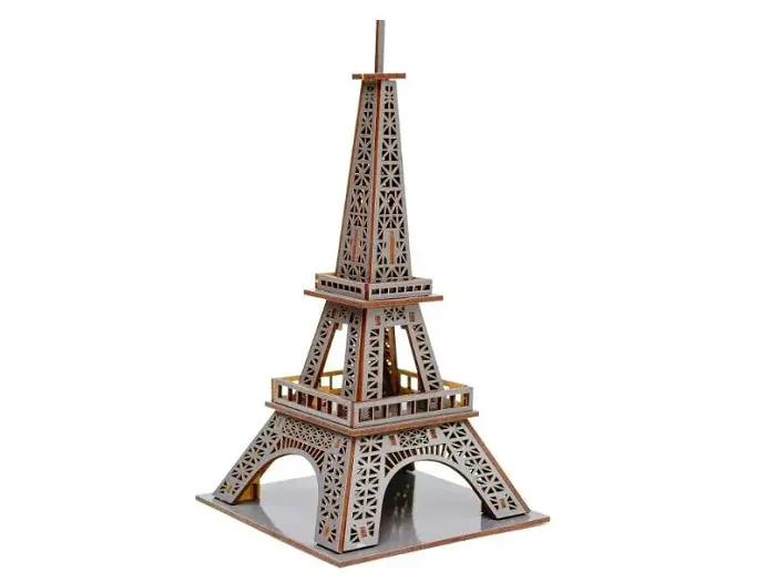 Дерев'яний 3D конструктор Ейфелева Вежа, Puzzleоk (Puz-00925), 58 дет. - фото 5