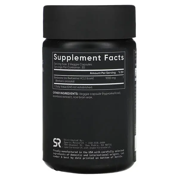 Берберин Berberine 500 mg 60 капсул Sports Research vit0006509 - фото 2