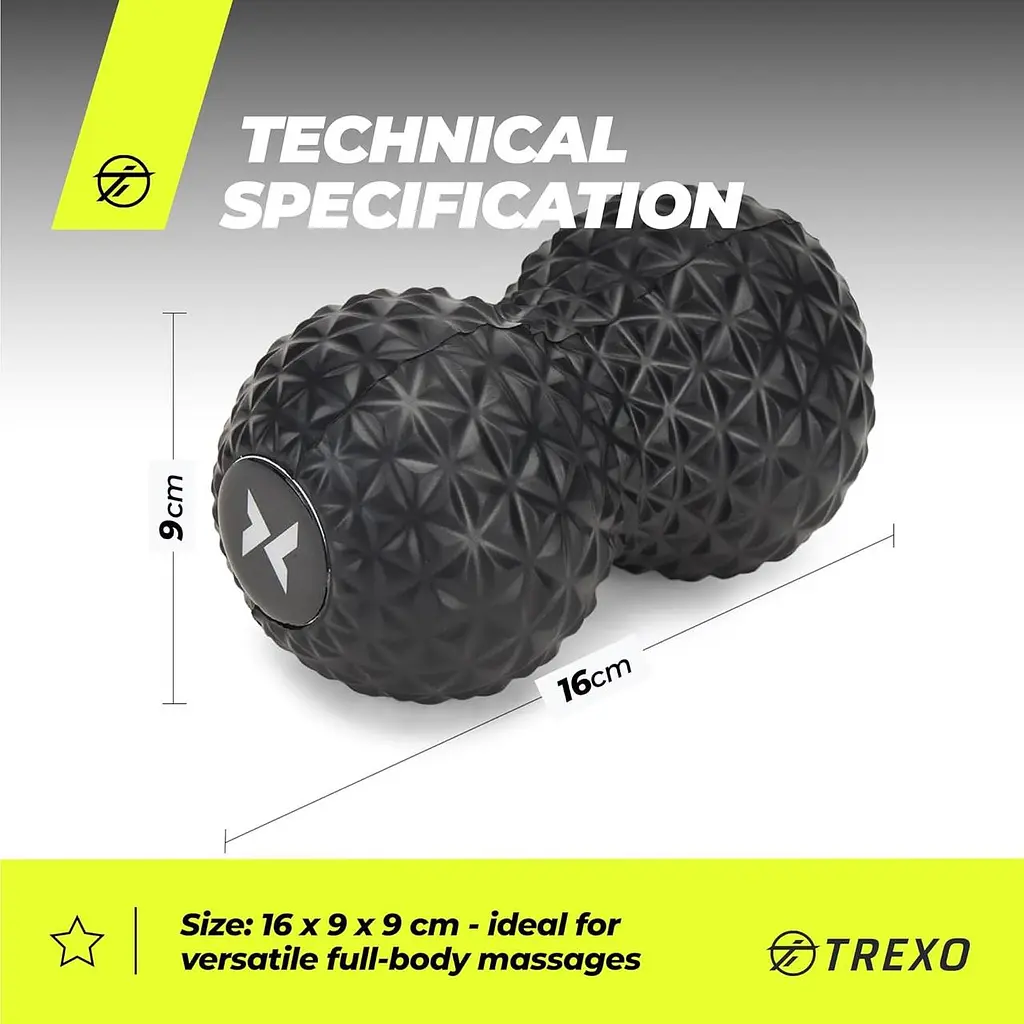 Фітнес-ролик із подвійним масажним м’ячем 16×9 см ∙ Набір для масажу ND-5274 - фото 5